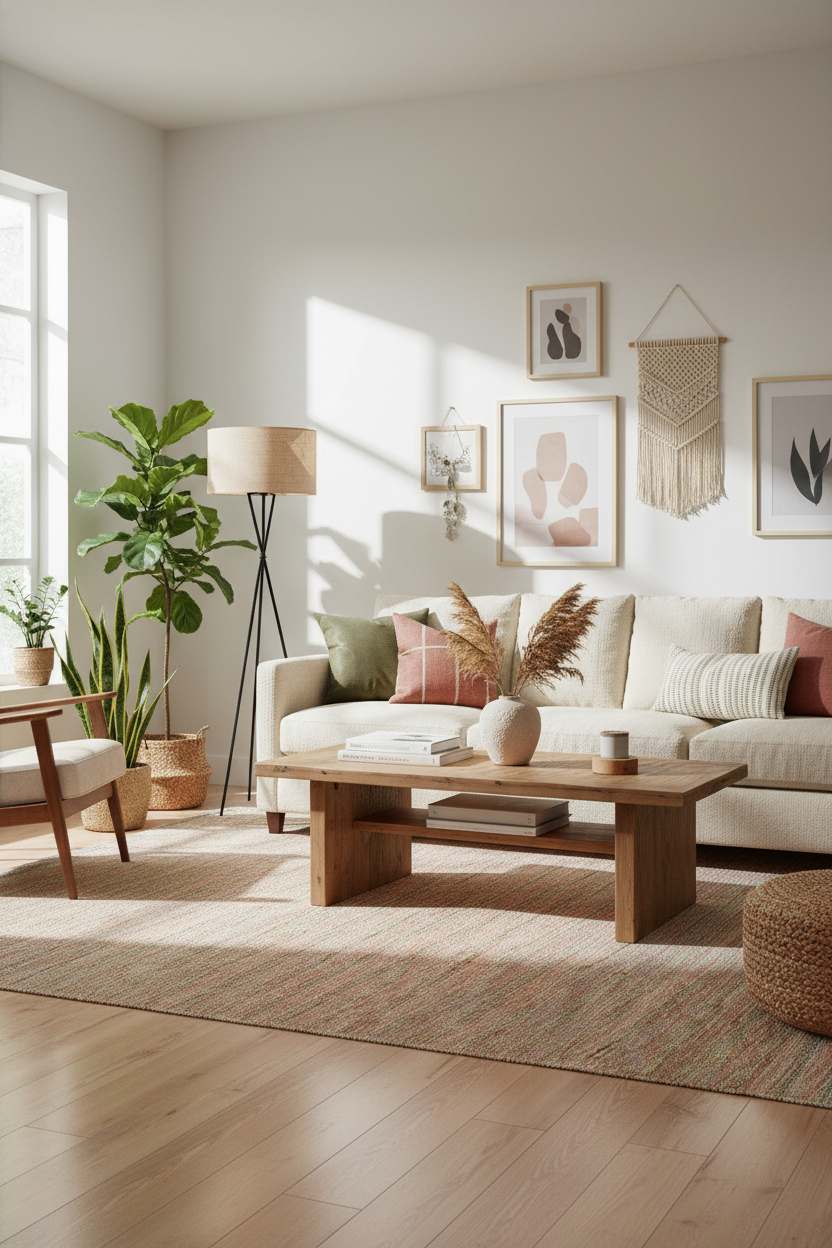 877 - Kilim Modern Wool Multicolor Brown Green Red