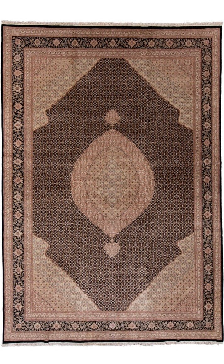 Original Fine Handmade Wool And Silk Rug with Herati Design