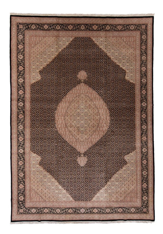 Original Fine Handmade Wool And Silk Rug with Herati Design