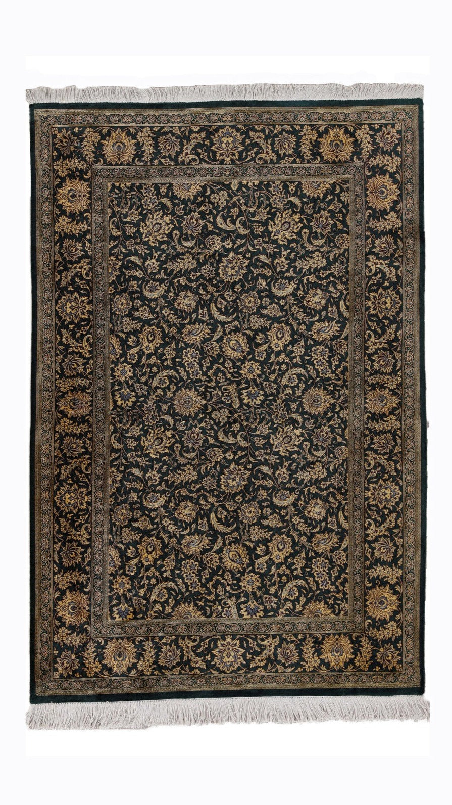 Traditional Hand-Knotted Fine Persian Qom Pure Silk Rug product image #29206240002218