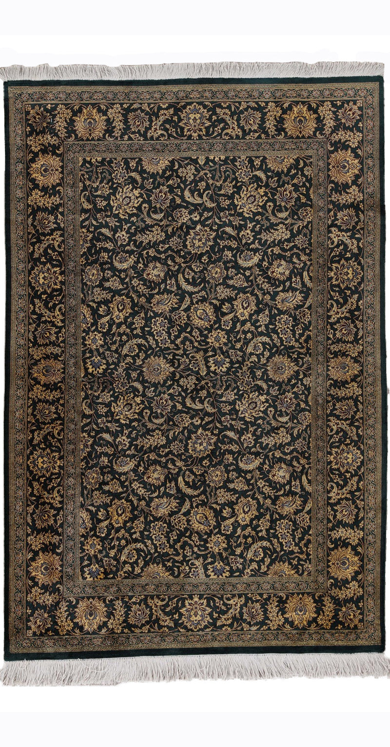 Traditional Hand-Knotted Fine Persian Qom Pure Silk Rug product image #29206236823722