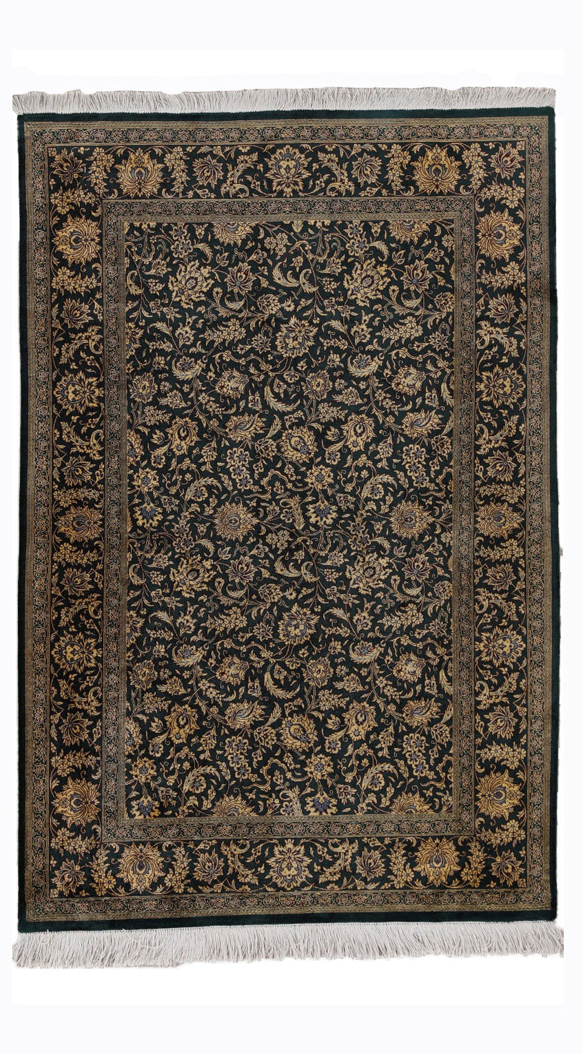 Traditional Hand-Knotted Fine Persian Qom Pure Silk Rug product image #29206237642922