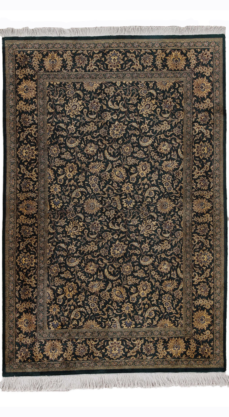 Traditional Hand-Knotted Fine Persian Qom Pure Silk Rug product image #29206235250858