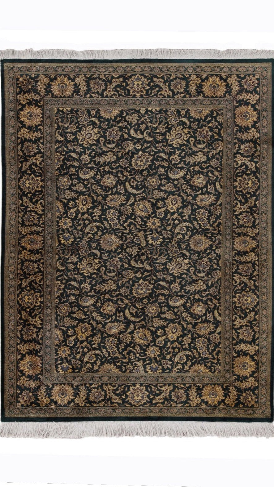 Traditional Hand-Knotted Fine Persian Qom Pure Silk Rug product image #29221191188650