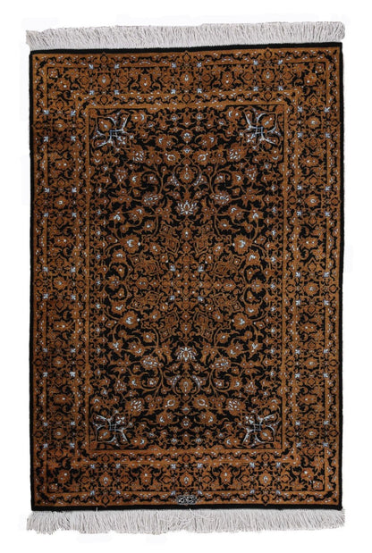 Silk Fine Hand-Knotted Traditional  Persian  Qom  Rug-id2
