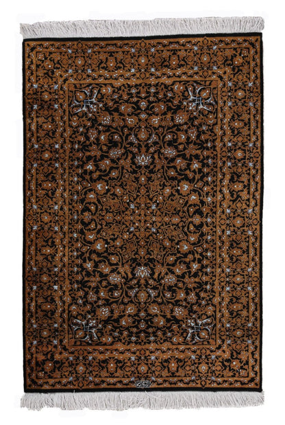 Silk Fine Hand-Knotted Traditional  Persian  Qom  Rug