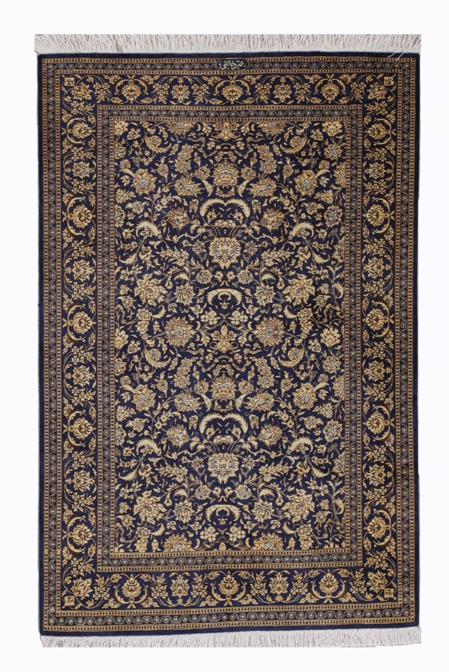 Traditional Hand-Knotted Fine Persian Qom Pure Silk Rug product image #29206277521578