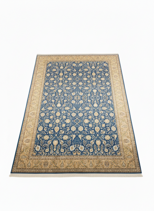 602 - Kashmir Pure Silk Floral Rug