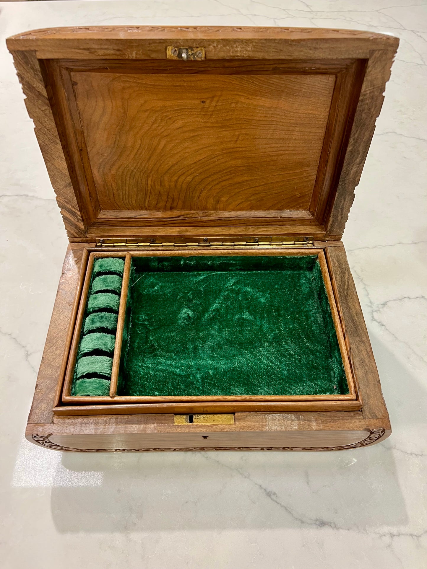 Kashmir Walnut Wood Jewelry Box