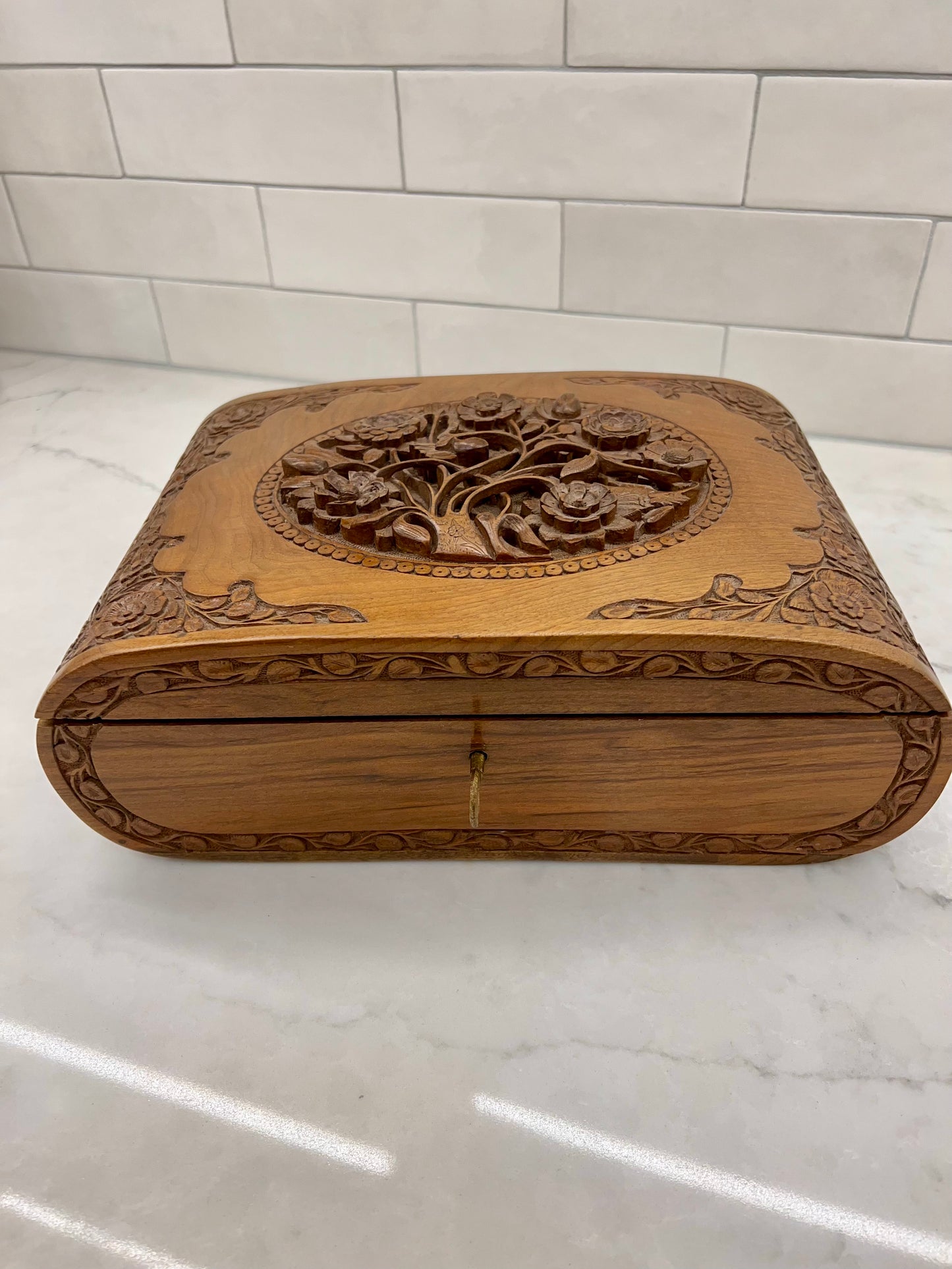 Kashmir Walnut Wood Jewelry Box