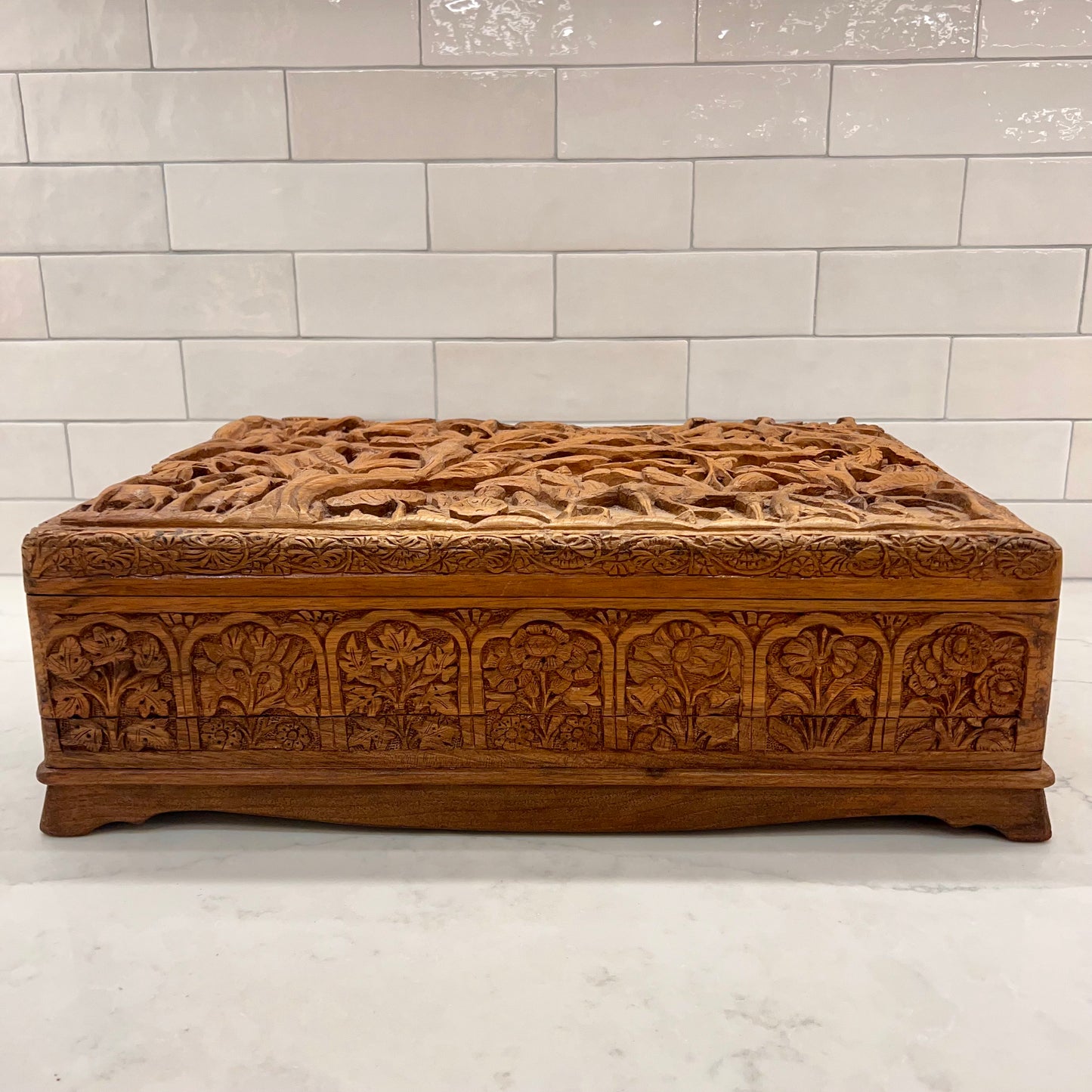 Large Kashmir Walnut Wood Jewelry Box