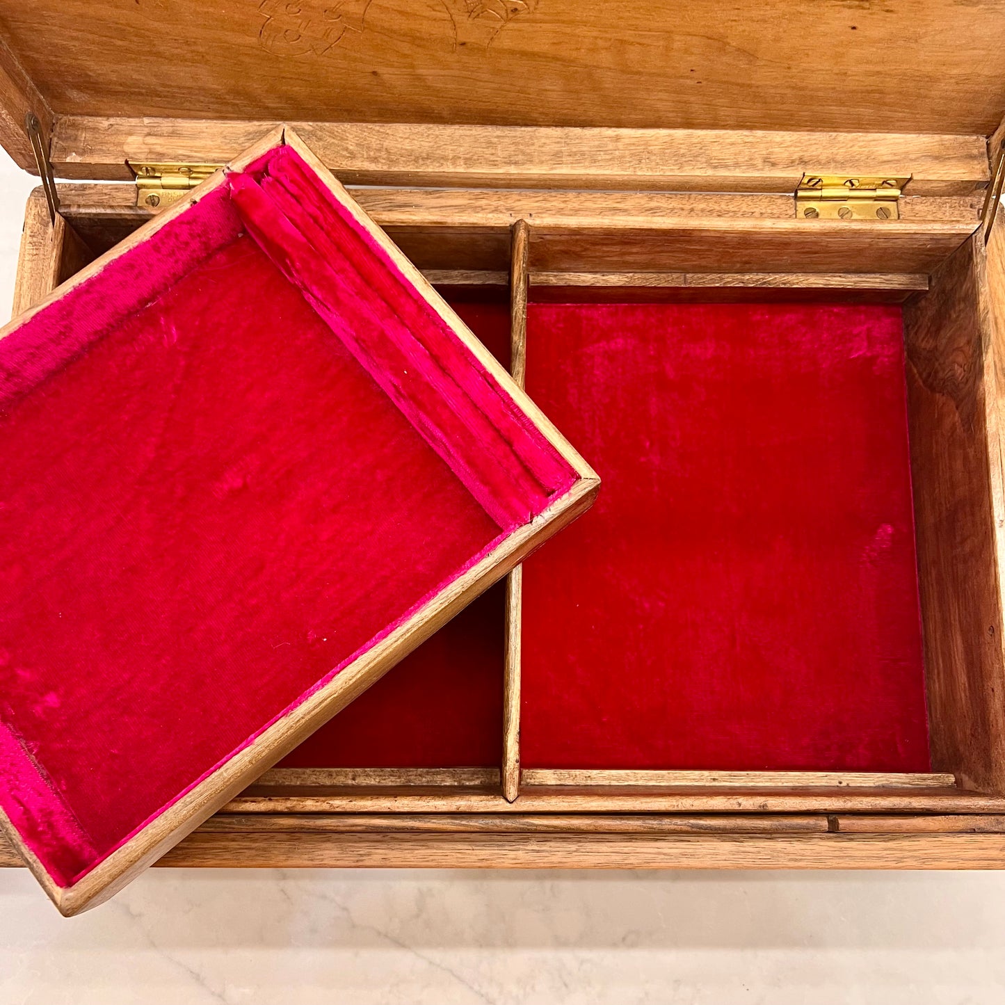 Large Kashmir Walnut Wood Jewelry Box