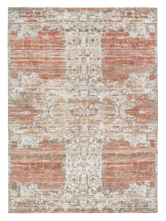 Modern Handmade Wool/Silk Rug Abstract Pattern featured #7894093398186 