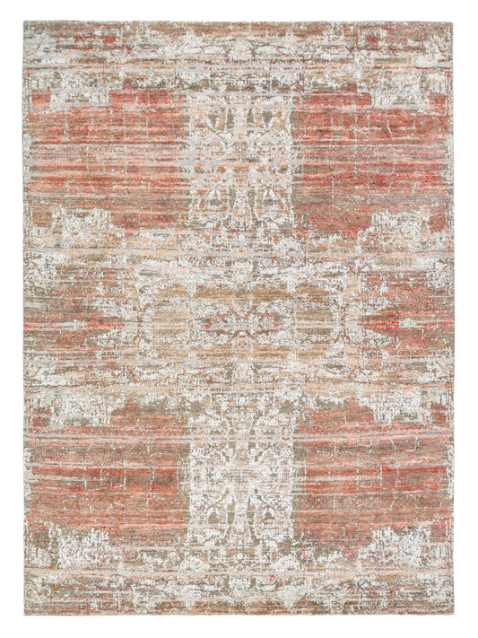 Modern Handmade Wool/Silk Rug Abstract Pattern