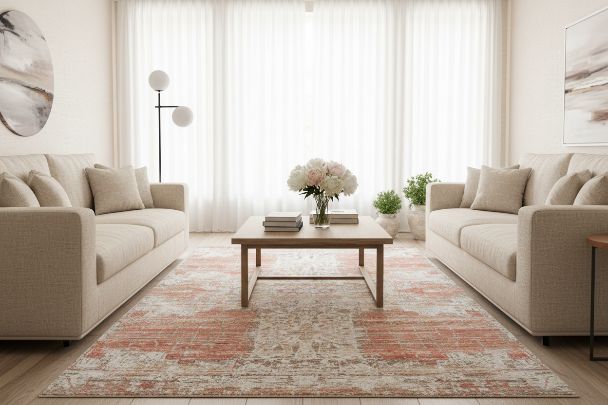 539 - Modern Handmade Wool/Silk Rug Abstract Pattern
