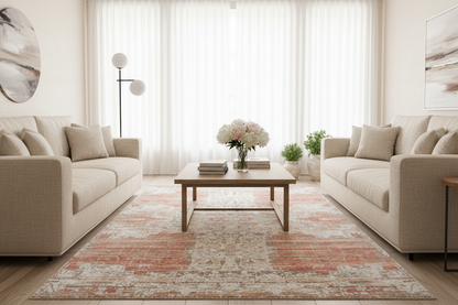 539 - Modern Handmade Wool/Silk Rug Abstract Pattern