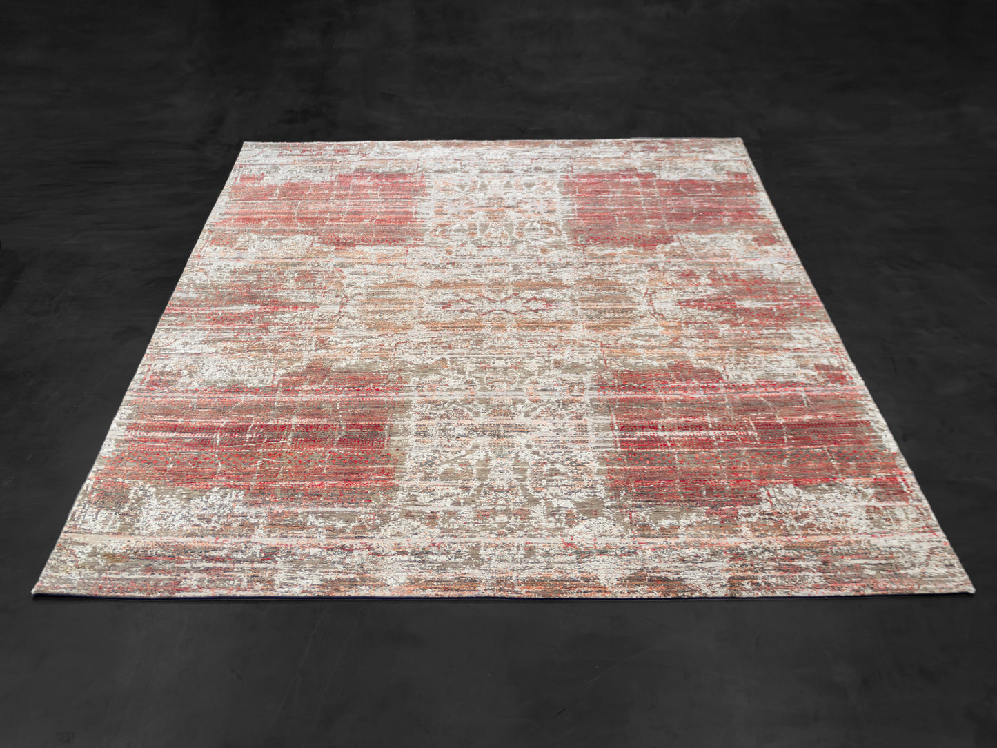 Modern Handmade Wool/Silk Rug Abstract Pattern
