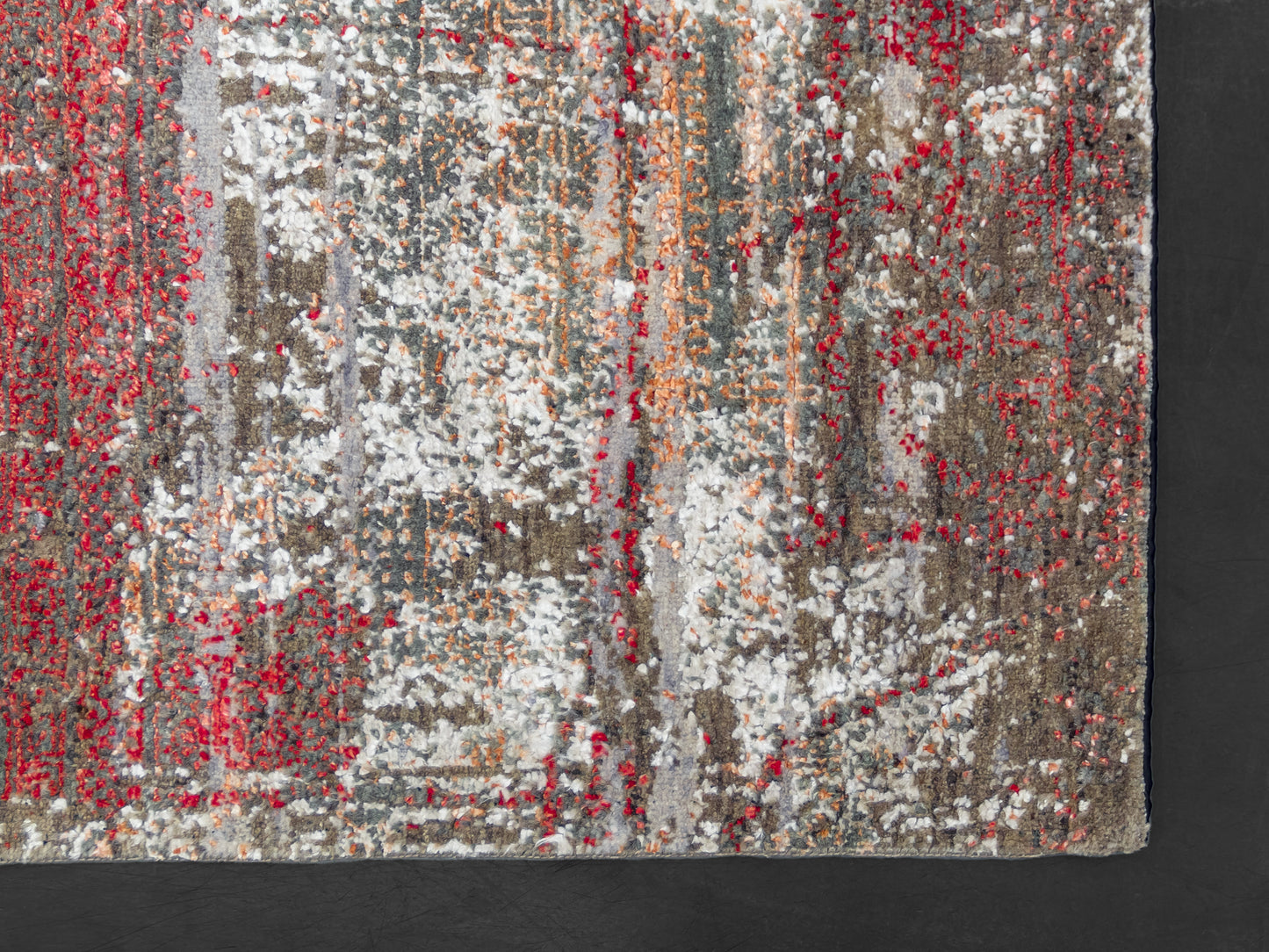 Modern Handmade Wool/Silk Rug Abstract Pattern