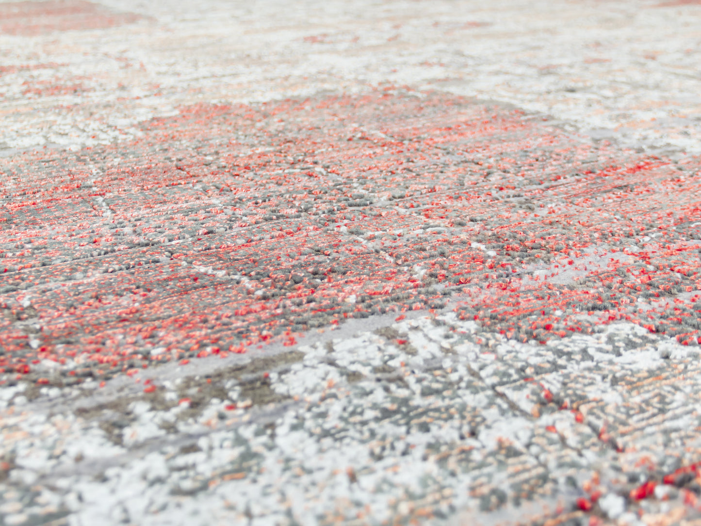 Modern Handmade Wool/Silk Rug Abstract Pattern