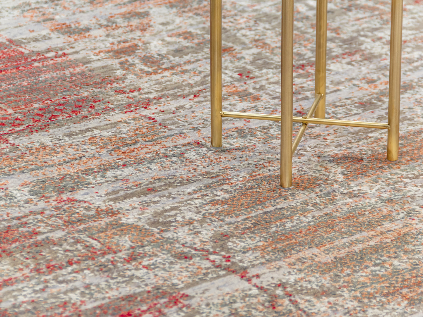 Modern Handmade Wool/Silk Rug Abstract Pattern