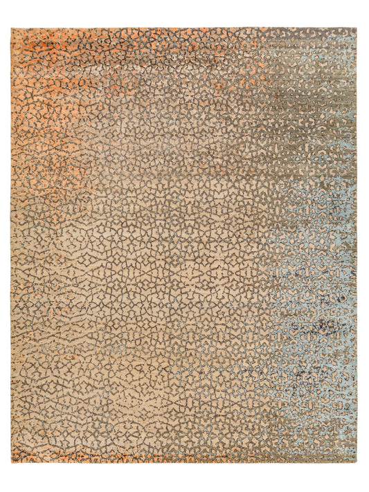 Modern Handmade Wool/Silk Rug Abstract Seamless Pattern featured #7892890058922 