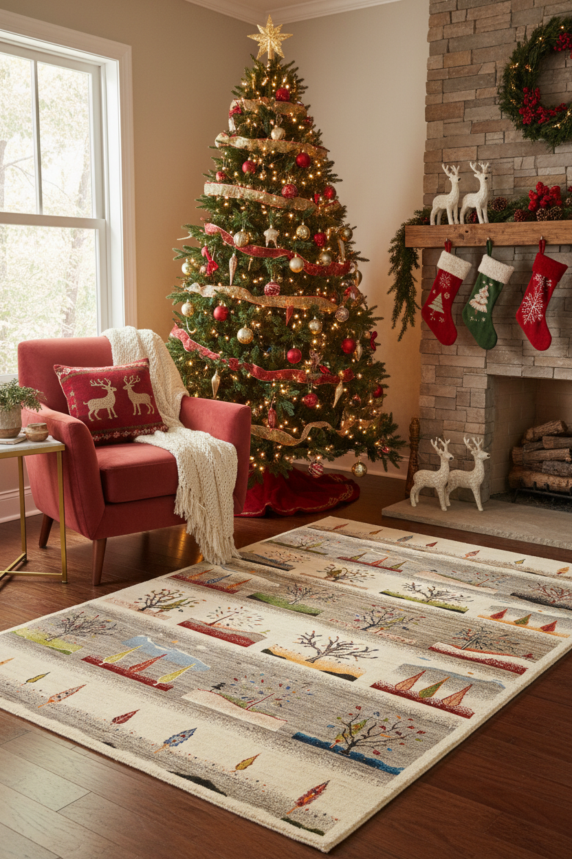 503 - Four Seasons Gabbeh-Style Rug