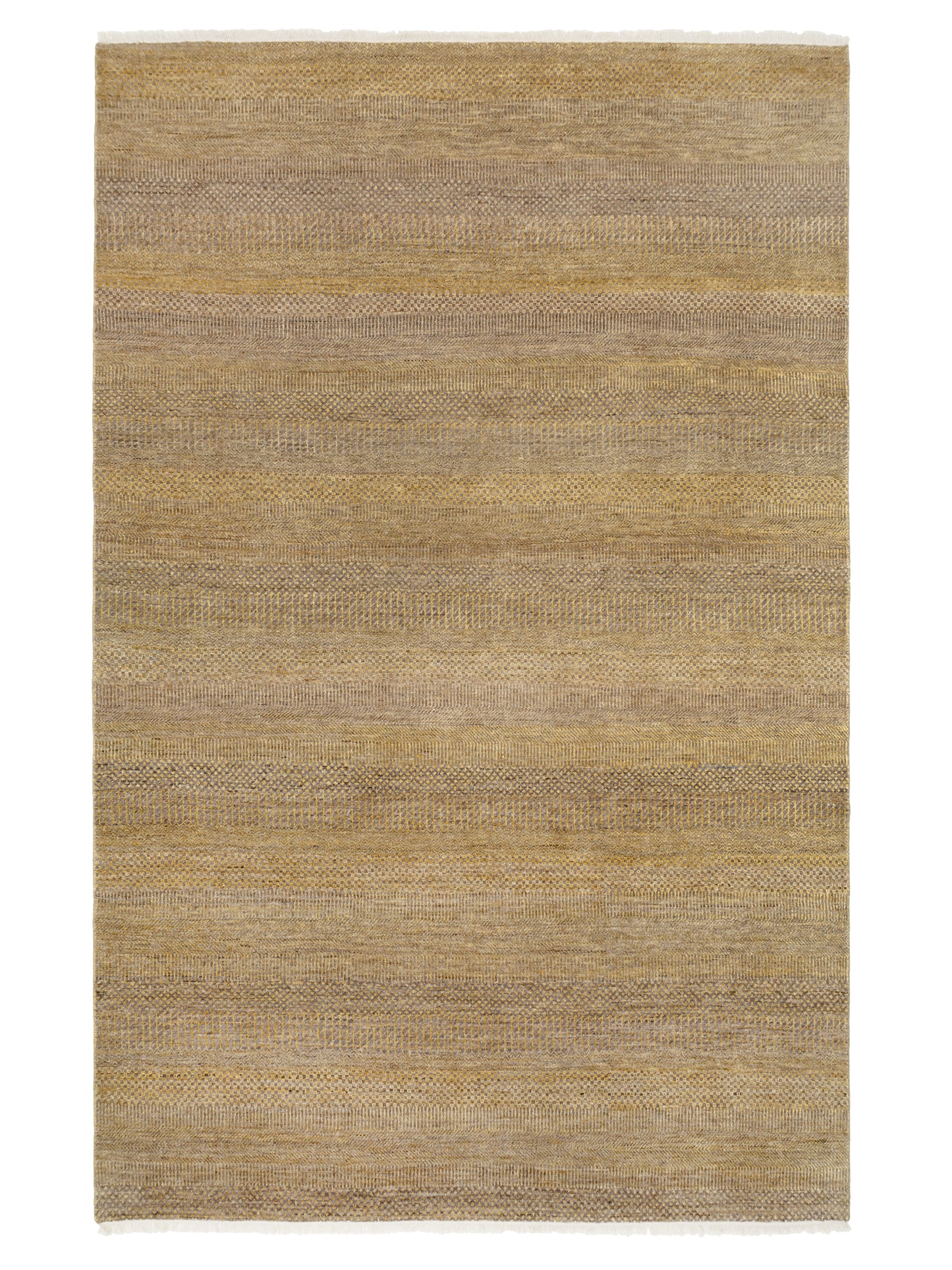 Grey Gold Modern Hand-knotted Indian Rug