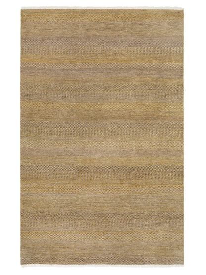 Grey Gold Modern Hand-knotted Indian Rug