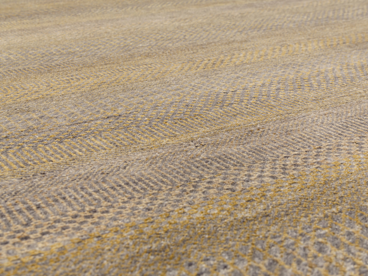 Grey Gold Modern Hand-knotted Indian Rug