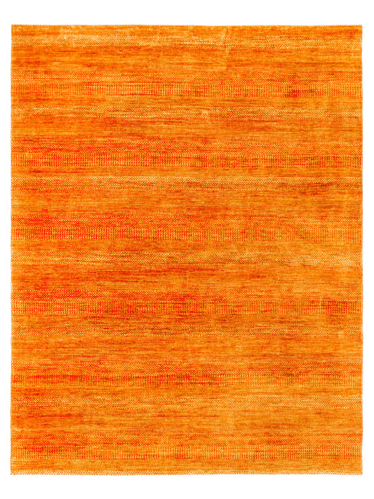 Modern Handmade Pure Pure Silk Rug Golden Orange/Yellow