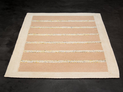 Indian Flat Woven Kilim Rug White Beige