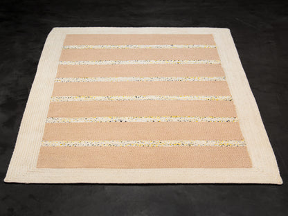 Indian Flat Woven Kilim Rug White Beige