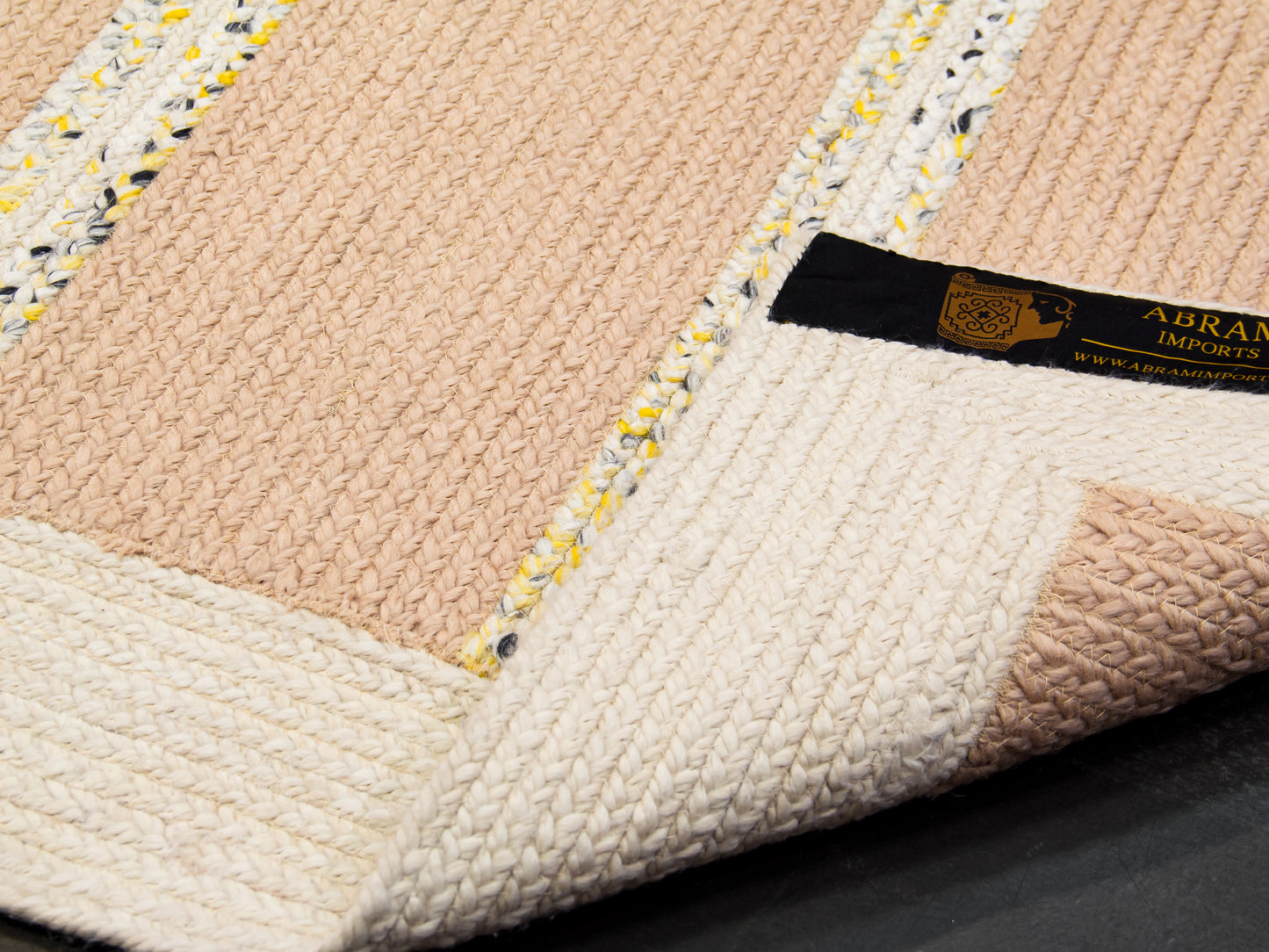 Indian Flat Woven Kilim Rug White Beige