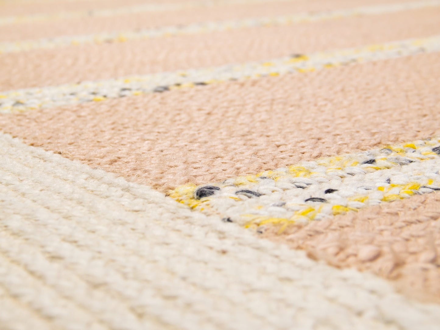 Indian Flat Woven Kilim Rug White Beige