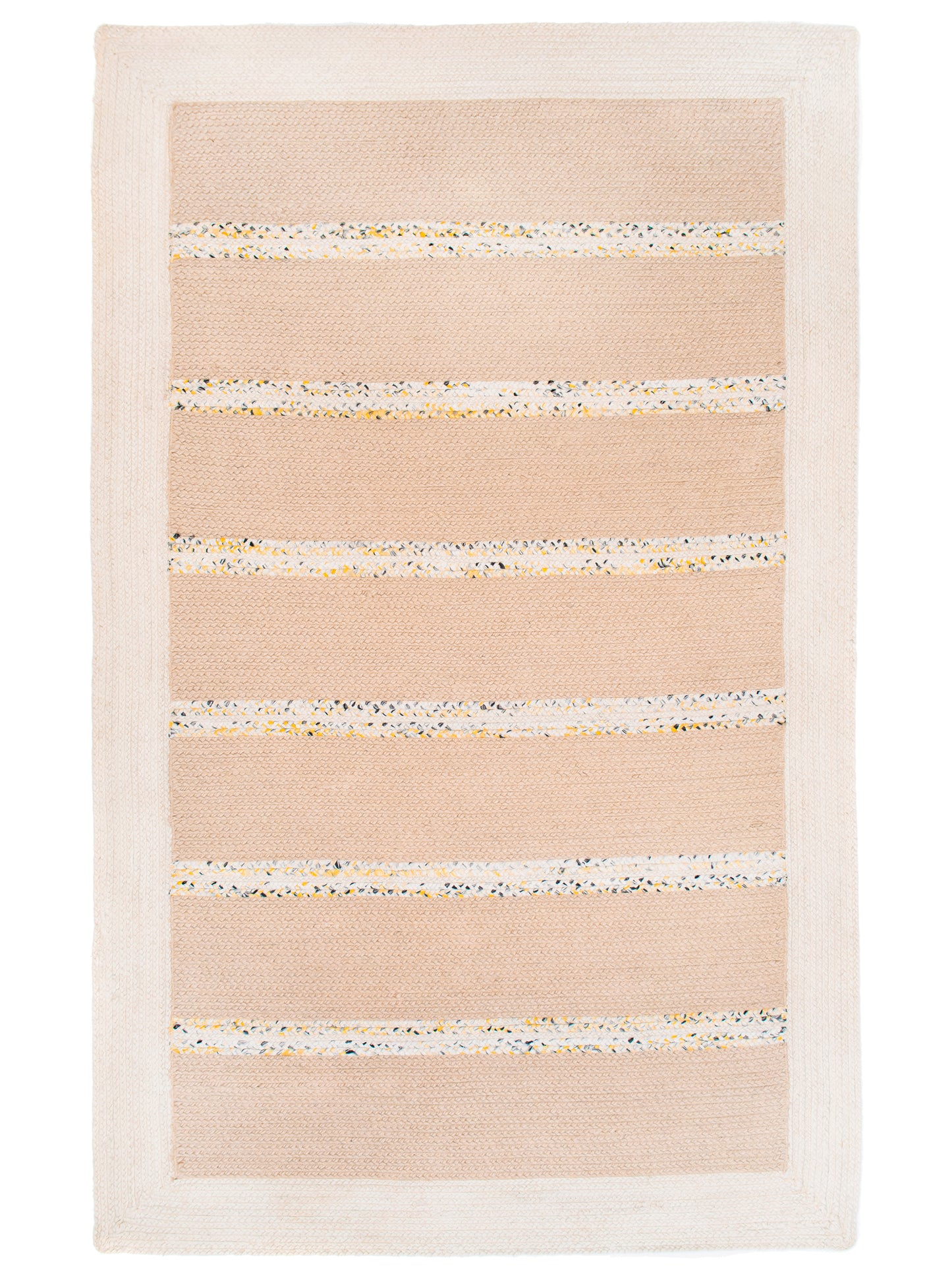 Indian Flat Woven Kilim Rug White Beige
