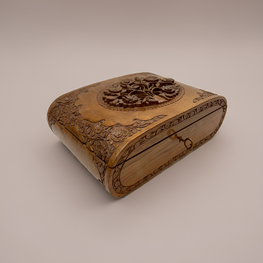 Kashmir Walnut Wood Jewelry Box