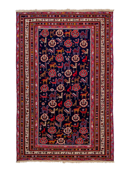 Persian Soumak Kilim Wool and Silk Rug