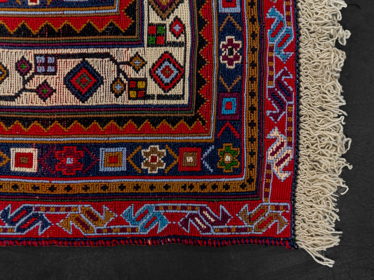 Persian Soumak Kilim Wool and Silk Rug