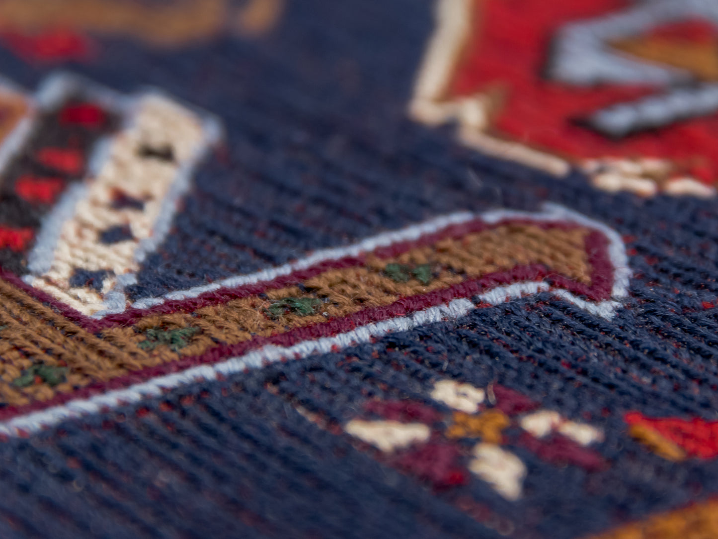 Persian Soumak Kilim Wool and Silk Rug