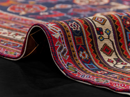 Persian Soumak Kilim Wool and Silk Rug