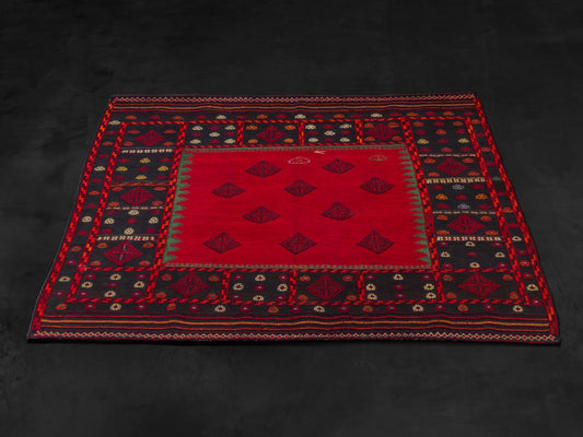 Persian Silk Somuk Kilim Rug