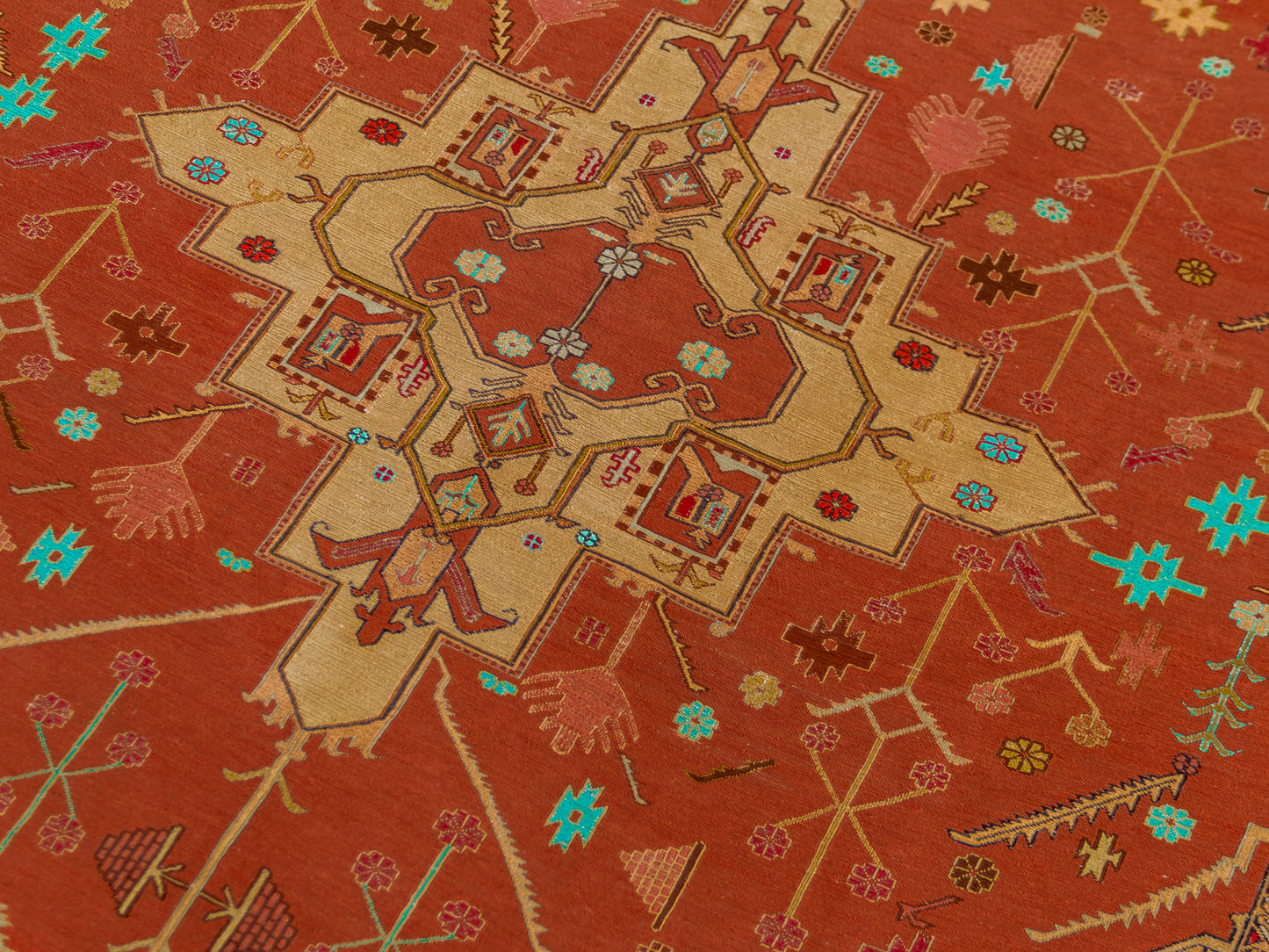 Persian  Traditional Silk Baluch Kilim Area Rug