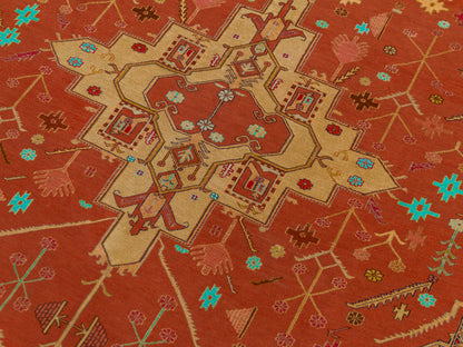Persian  Traditional Silk Baluch Kilim Area Rug