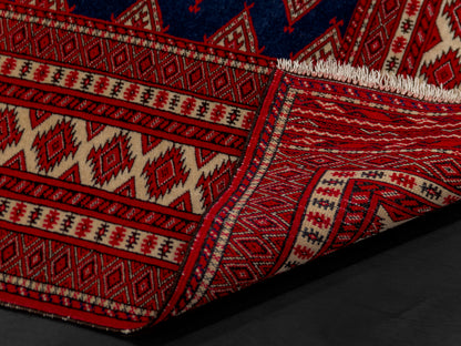 Persian Bokhara Hand-Knotted Wool Area Rug