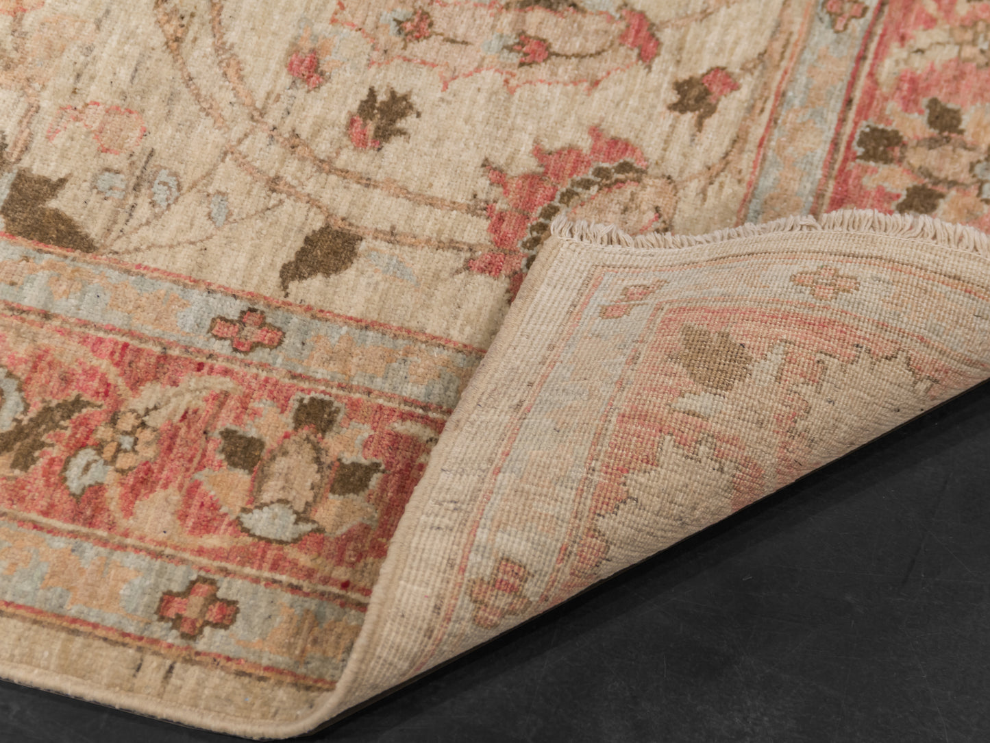 Fine-Hand-Knotted Area Wool Rug From Pakistan