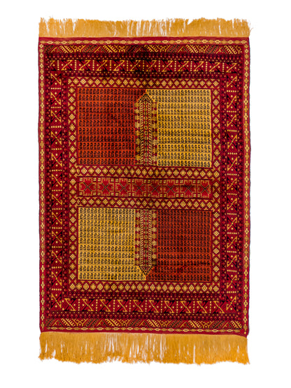 Unique Pure Silk Handmade Persian Baluch Rug-id2

