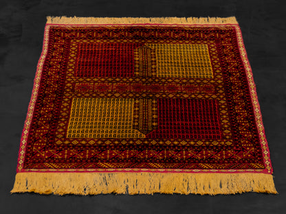 Unique Pure Silk Handmade Persian Baluch Rug