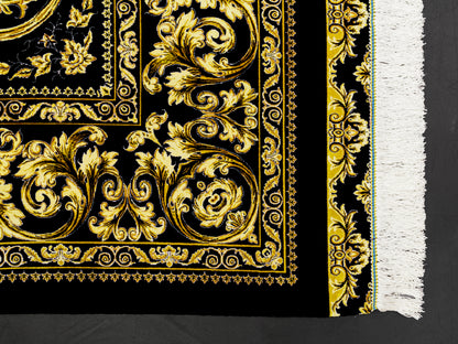 Persian Medallion Fine Silk Area Rug