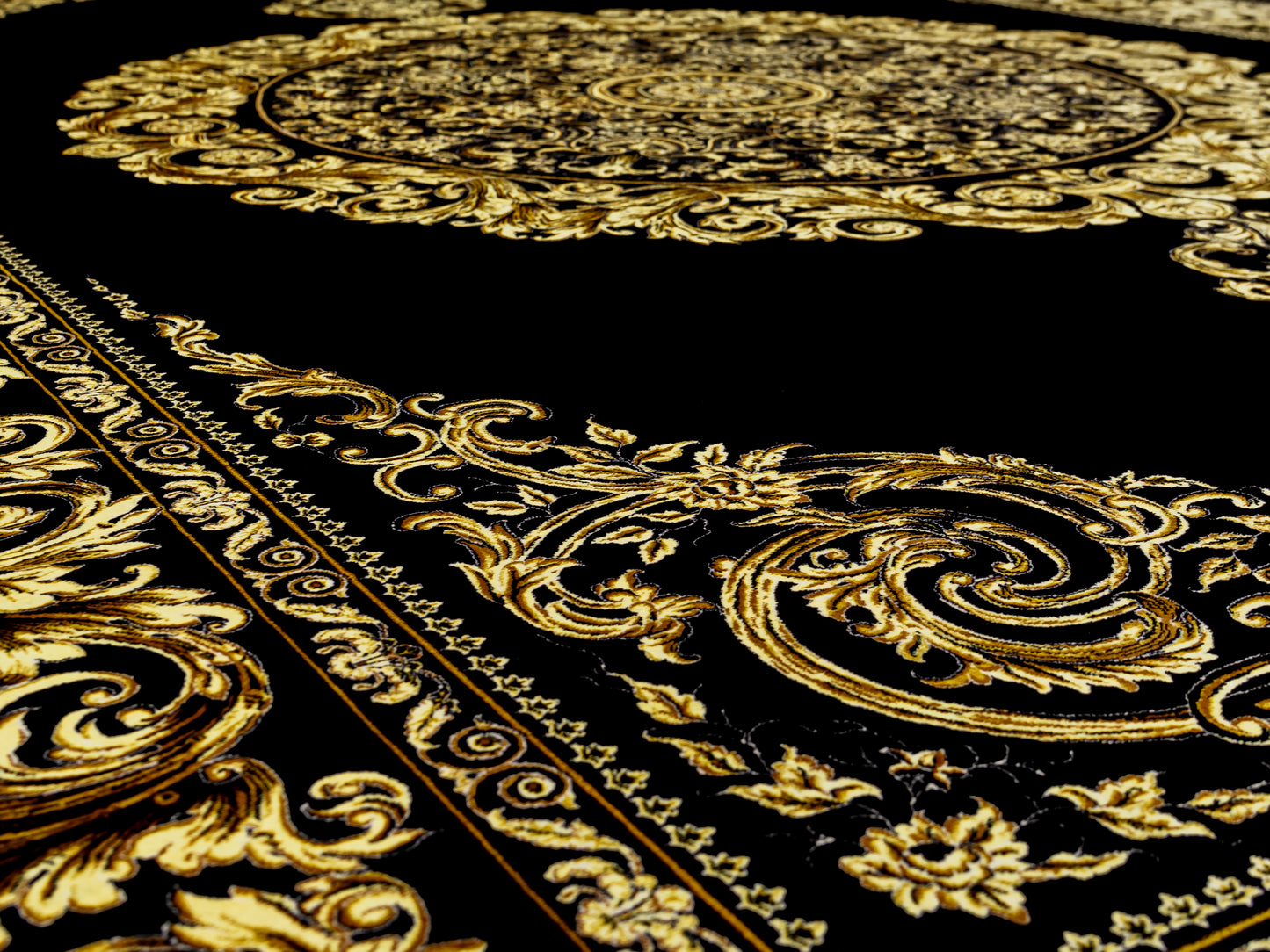 Persian Medallion Fine Silk Area Rug