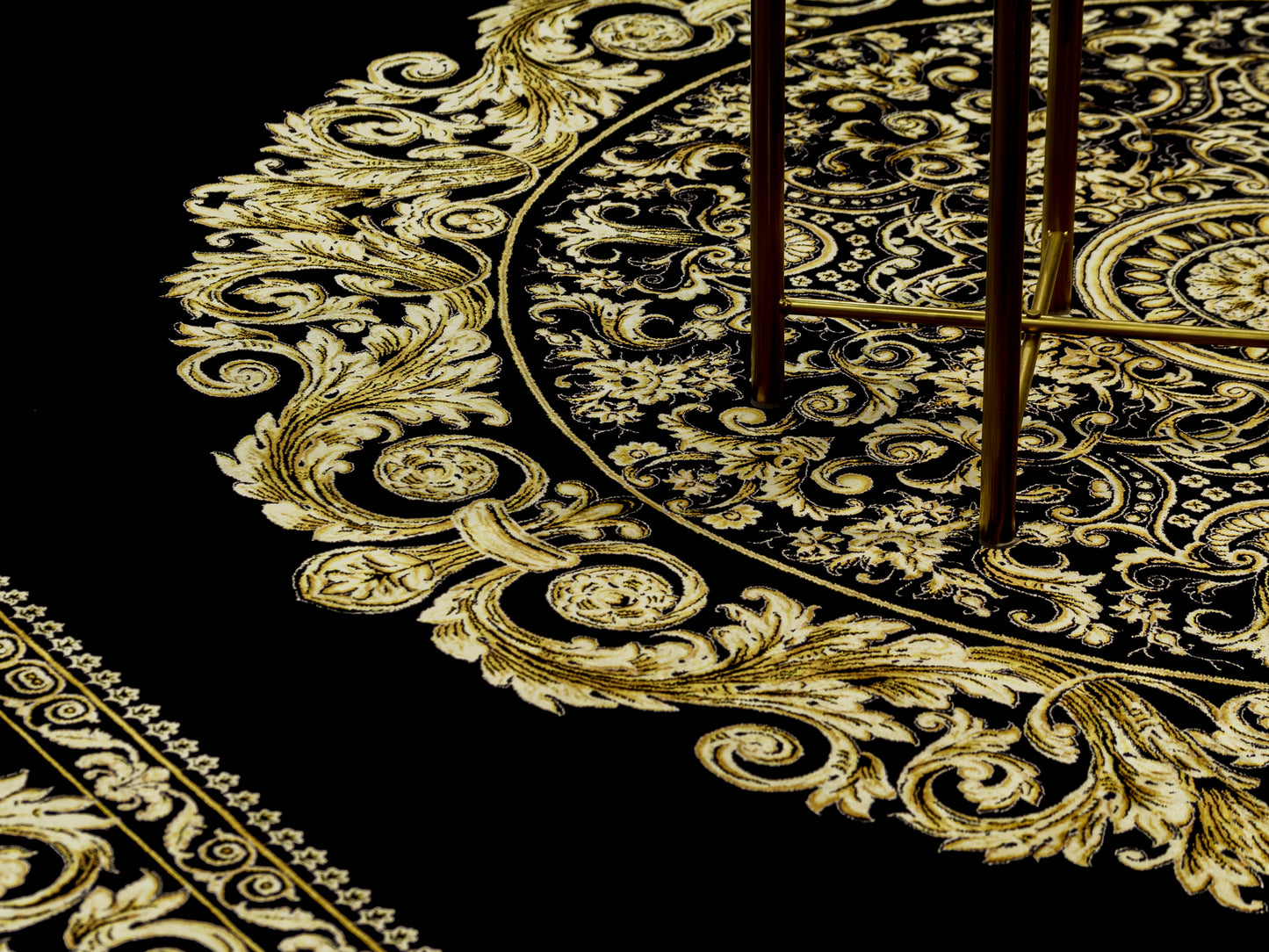 Persian Medallion Fine Silk Area Rug